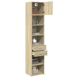 Opbergkast smal 45x42,5x225 cm bewerkt hout sonoma eikenkleurig - AllerleiShop