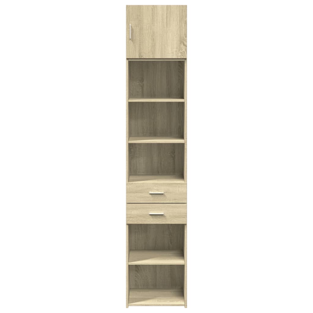 Opbergkast smal 45x42,5x225 cm bewerkt hout sonoma eikenkleurig - AllerleiShop