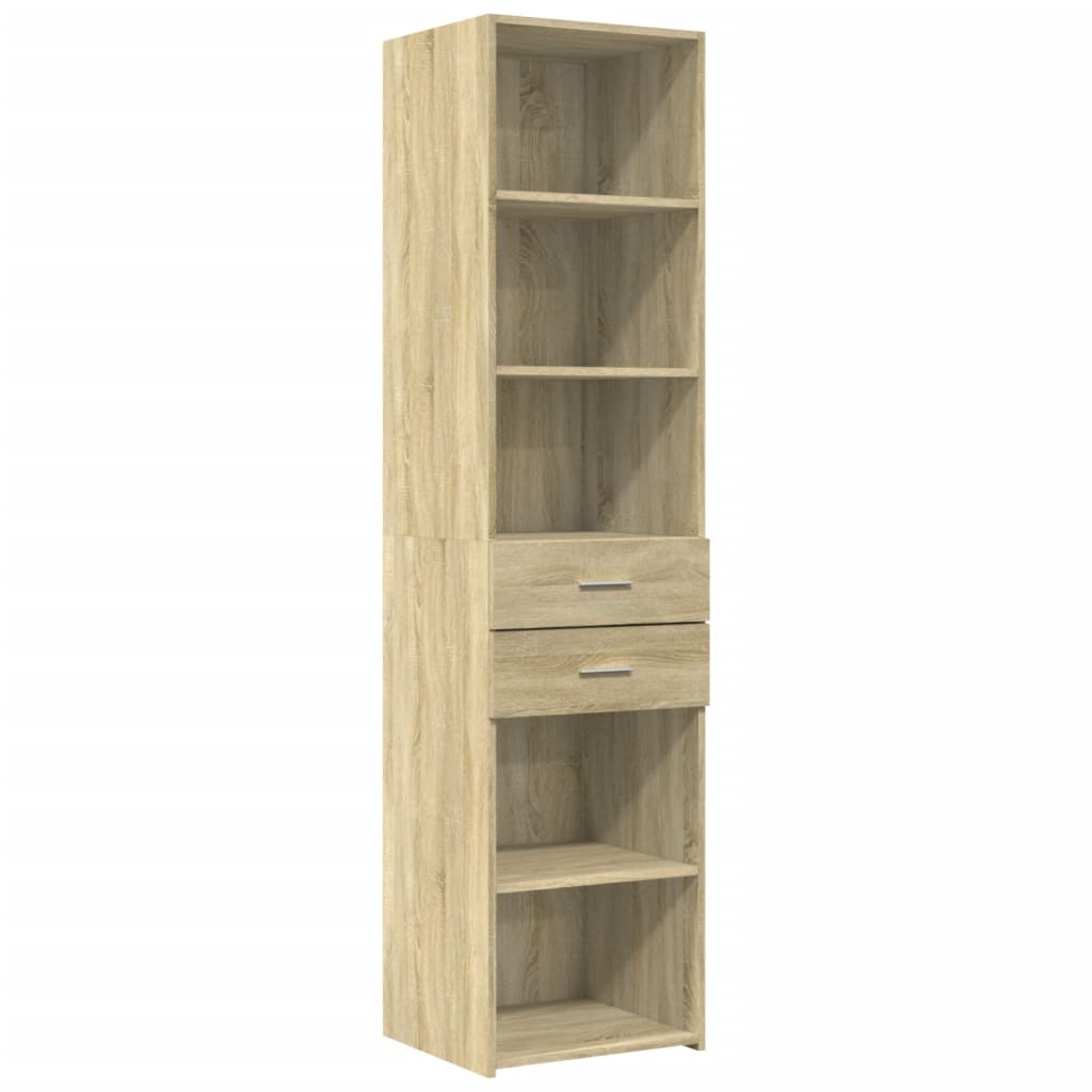 Opbergkast smal 45x42,5x225 cm bewerkt hout sonoma eikenkleurig - AllerleiShop