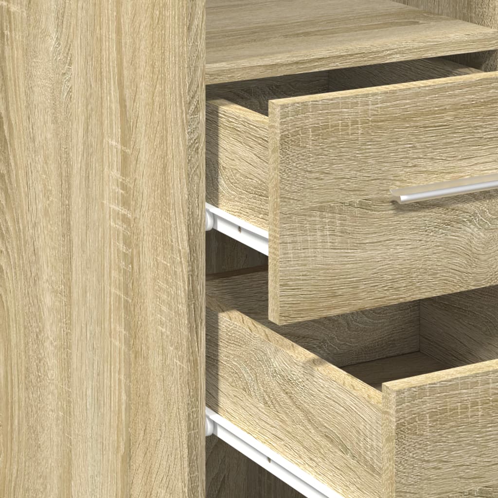 Opbergkast smal 45x42,5x225 cm bewerkt hout sonoma eikenkleurig - AllerleiShop