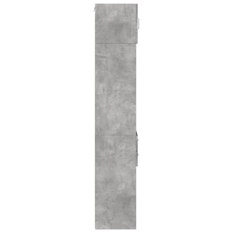 Opbergkast smal 45x42,5x225 cm bewerkt hout betongrijs - AllerleiShop