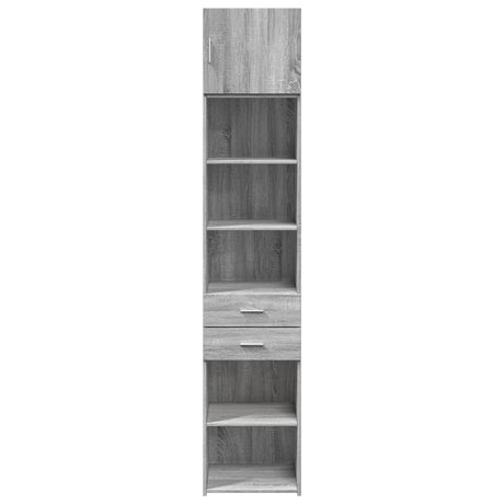 Opbergkast smal 45x42,5x225 cm bewerkt hout grijs sonoma eiken - AllerleiShop