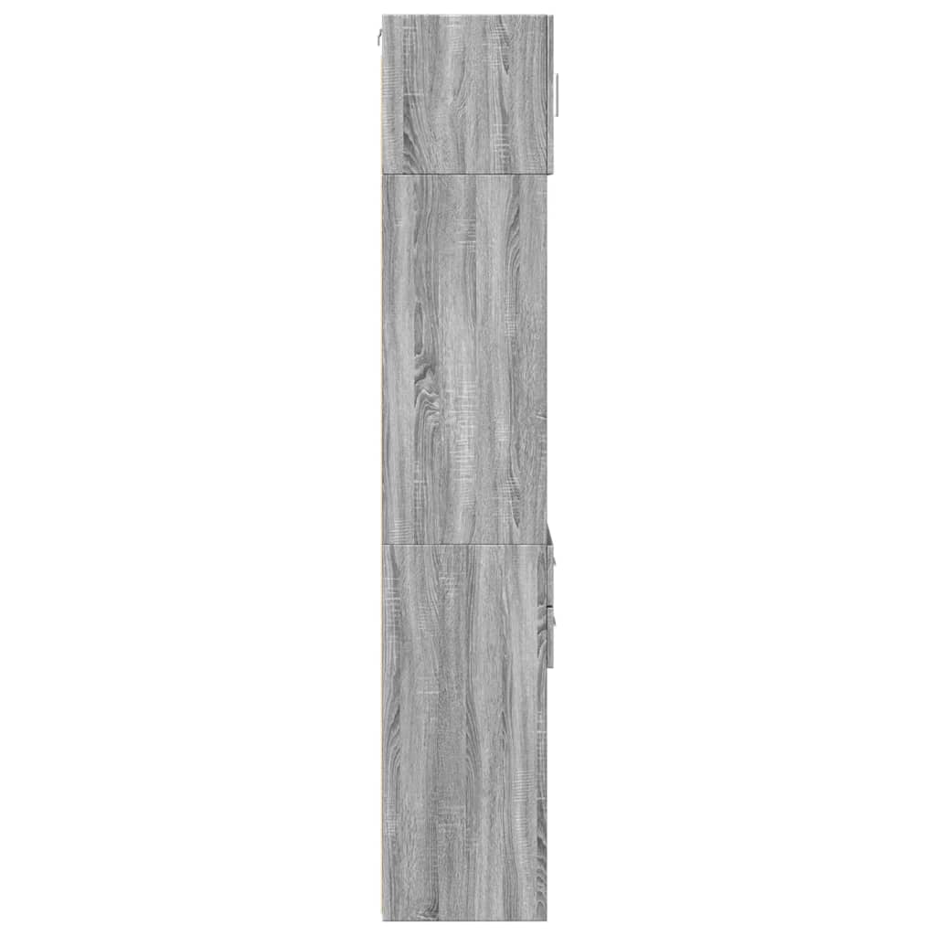 Opbergkast smal 45x42,5x225 cm bewerkt hout grijs sonoma eiken - AllerleiShop