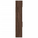 Opbergkast smal 45x42,5x225 cm bewerkt hout bruin eikenkleur - AllerleiShop