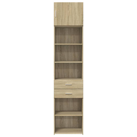 Opbergkast smal 50x42,5x225 cm bewerkt hout sonoma eikenkleurig - AllerleiShop