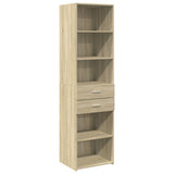 Opbergkast smal 50x42,5x225 cm bewerkt hout sonoma eikenkleurig - AllerleiShop