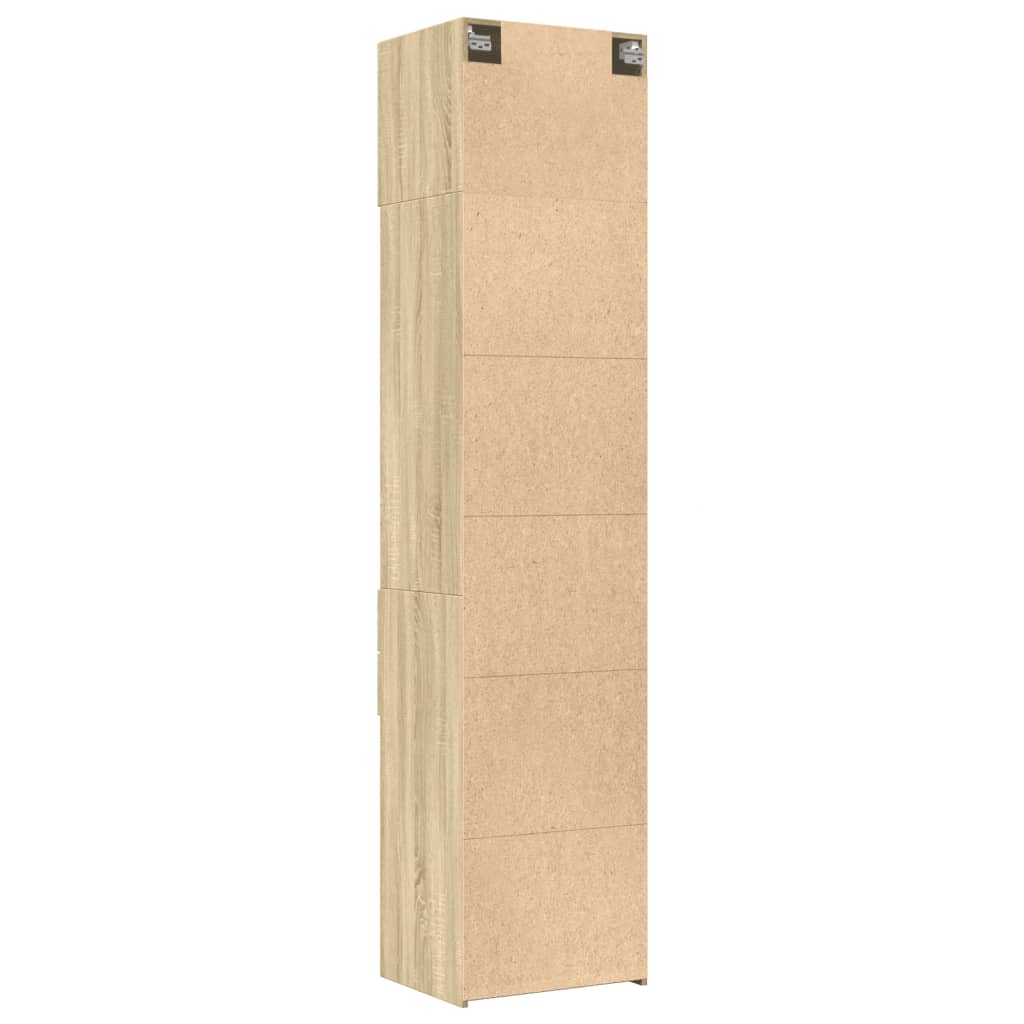 Opbergkast smal 50x42,5x225 cm bewerkt hout sonoma eikenkleurig - AllerleiShop