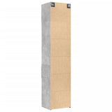 Opbergkast smal 50x42,5x225 cm bewerkt hout betongrijs - AllerleiShop