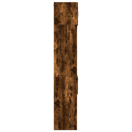 Opbergkast smal 50x42,5x225 cm bewerkt hout gerookt eikenkleur - AllerleiShop