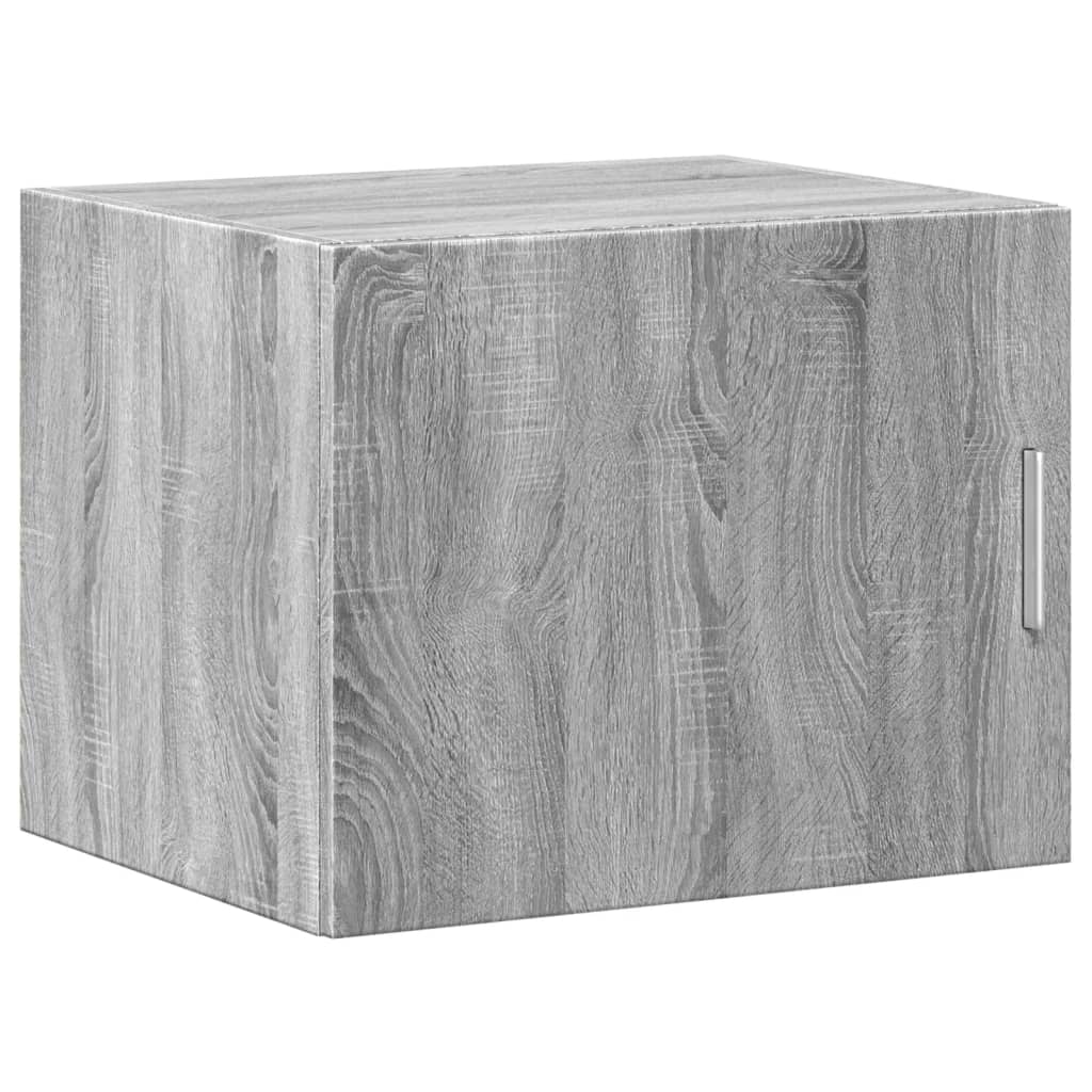 Opbergkast smal 50x42,5x225 cm bewerkt hout grijs sonoma eiken - AllerleiShop