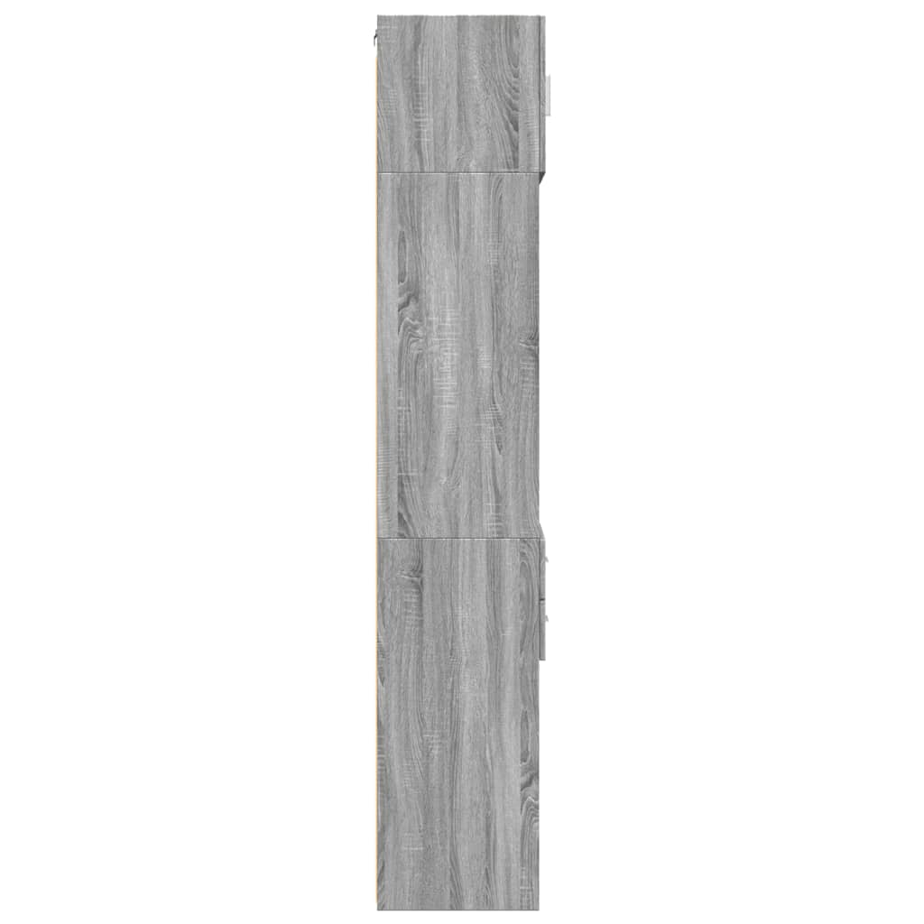 Opbergkast smal 50x42,5x225 cm bewerkt hout grijs sonoma eiken - AllerleiShop