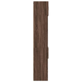 Opbergkast smal 50x42,5x225 cm bewerkt hout bruin eikenkleur - AllerleiShop