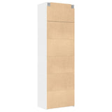 Opbergkast 70x42,5x225 cm bewerkt hout wit - AllerleiShop