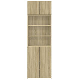 Opbergkast 70x42,5x225 cm bewerkt hout sonoma eikenkleurig - AllerleiShop