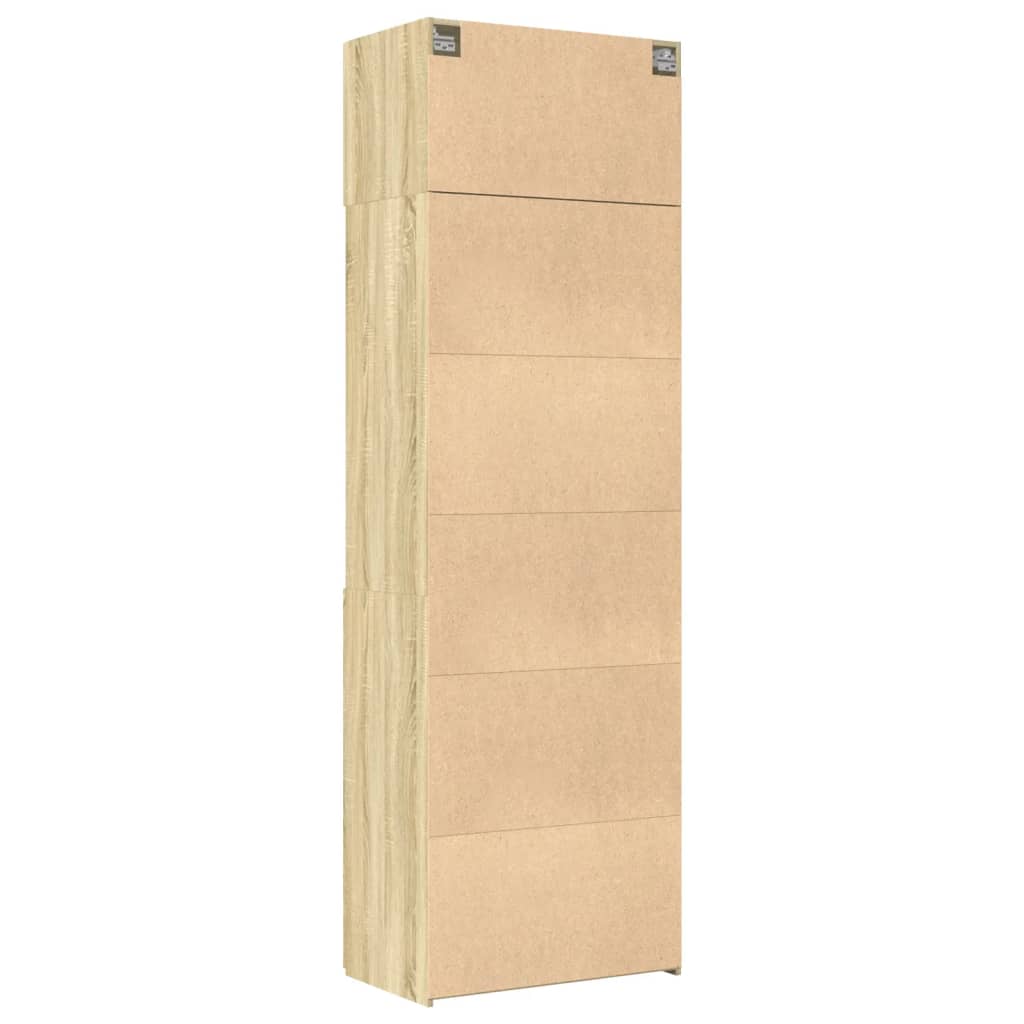 Opbergkast 70x42,5x225 cm bewerkt hout sonoma eikenkleurig - AllerleiShop