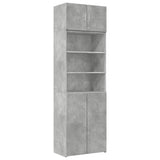 Opbergkast 70x42,5x225 cm bewerkt hout betongrijs - AllerleiShop