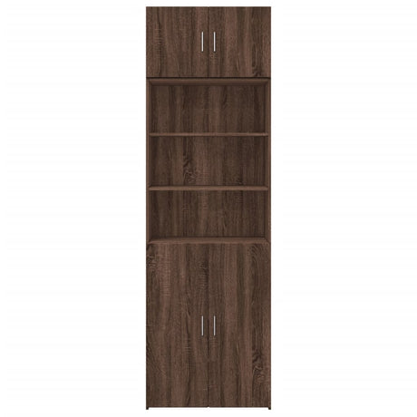 Opbergkast 70x42,5x225 cm bewerkt hout bruin eikenkleurig - AllerleiShop