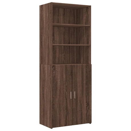 Opbergkast 70x42,5x225 cm bewerkt hout bruin eikenkleurig - AllerleiShop