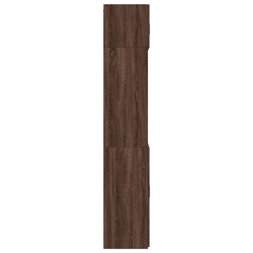 Opbergkast 70x42,5x225 cm bewerkt hout bruin eikenkleurig - AllerleiShop