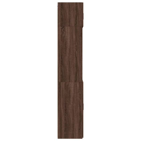 Opbergkast 70x42,5x225 cm bewerkt hout bruin eikenkleurig - AllerleiShop