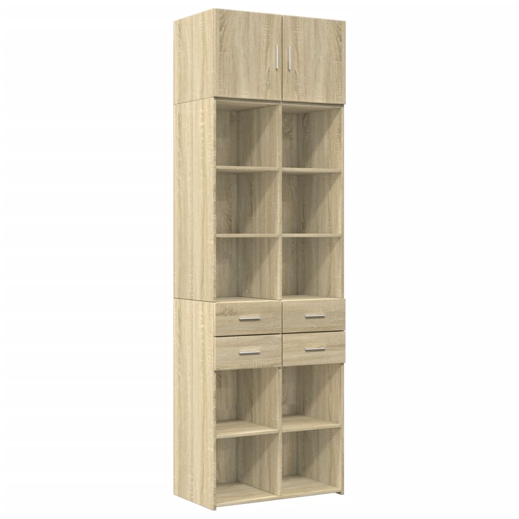 Opbergkast 70x42,5x225 cm bewerkt hout sonoma eikenkleurig - AllerleiShop