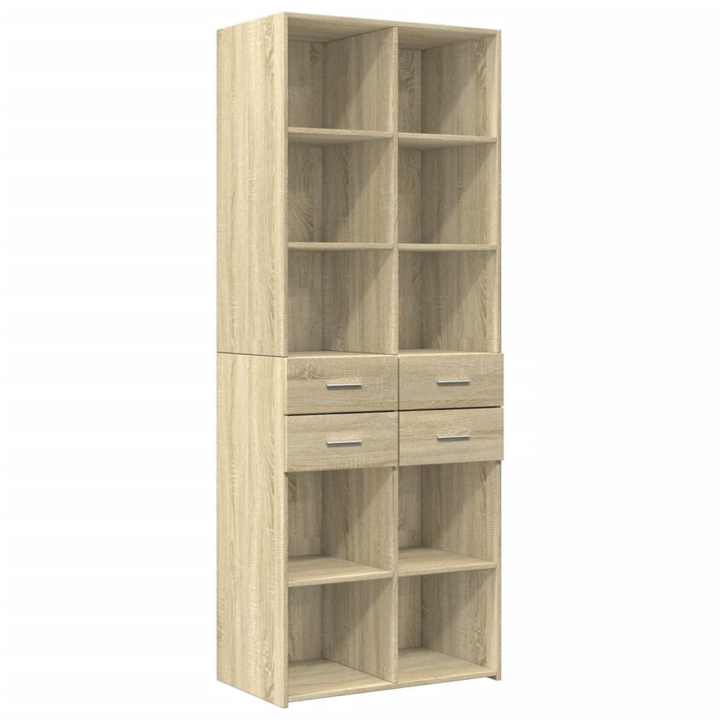 Opbergkast 70x42,5x225 cm bewerkt hout sonoma eikenkleurig - AllerleiShop