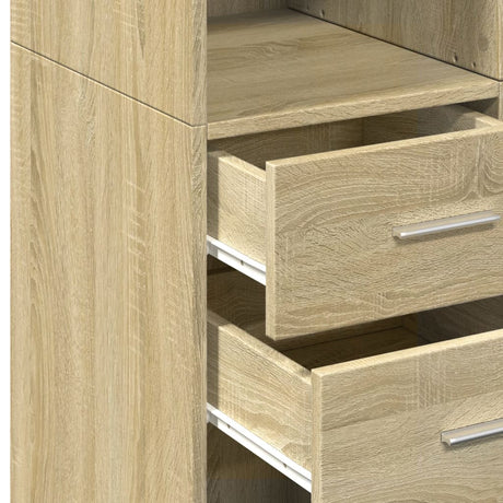 Opbergkast 70x42,5x225 cm bewerkt hout sonoma eikenkleurig - AllerleiShop