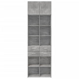 Opbergkast 70x42,5x225 cm bewerkt hout betongrijs - AllerleiShop