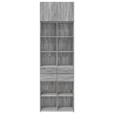 Opbergkast 70x42,5x225 cm bewerkt hout grijs sonoma eikenkleur - AllerleiShop