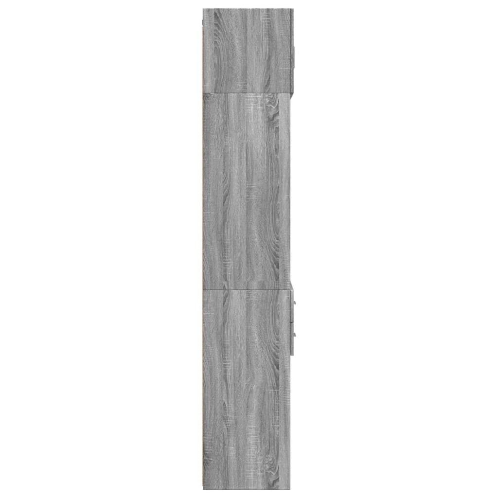 Opbergkast 70x42,5x225 cm bewerkt hout grijs sonoma eikenkleur - AllerleiShop