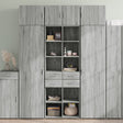 Opbergkast 70x42,5x225 cm bewerkt hout grijs sonoma eikenkleur - AllerleiShop