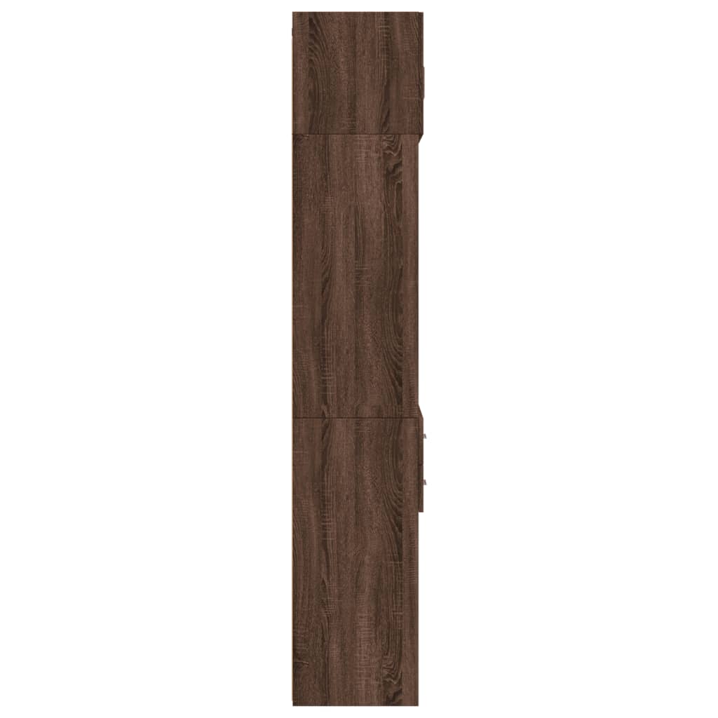 Opbergkast 70x42,5x225 cm bewerkt hout bruin eikenkleurig - AllerleiShop