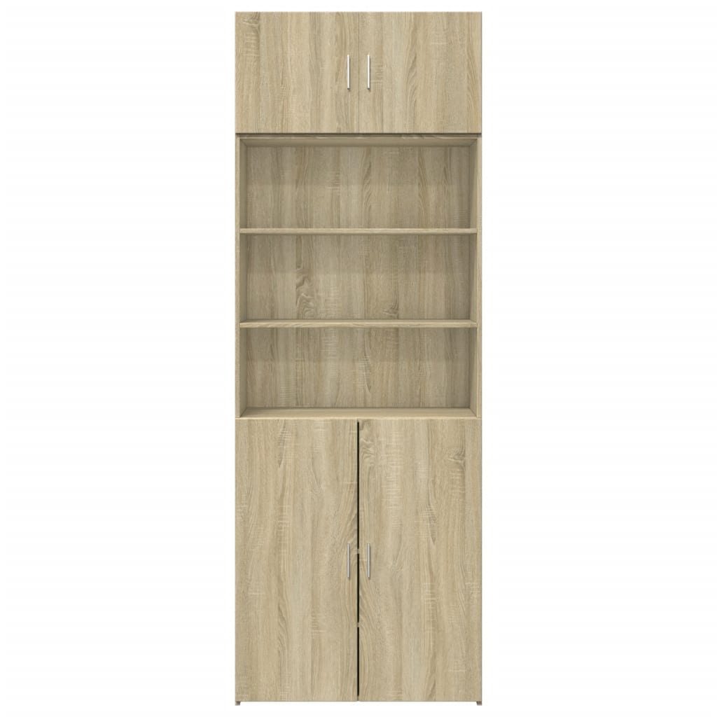 Opbergkast 80x42,5x225 cm bewerkt hout sonoma eikenkleurig - AllerleiShop