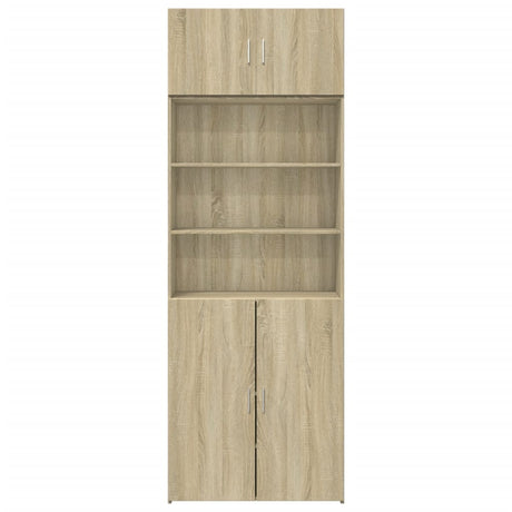 Opbergkast 80x42,5x225 cm bewerkt hout sonoma eikenkleurig - AllerleiShop