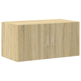 Opbergkast 80x42,5x225 cm bewerkt hout sonoma eikenkleurig - AllerleiShop