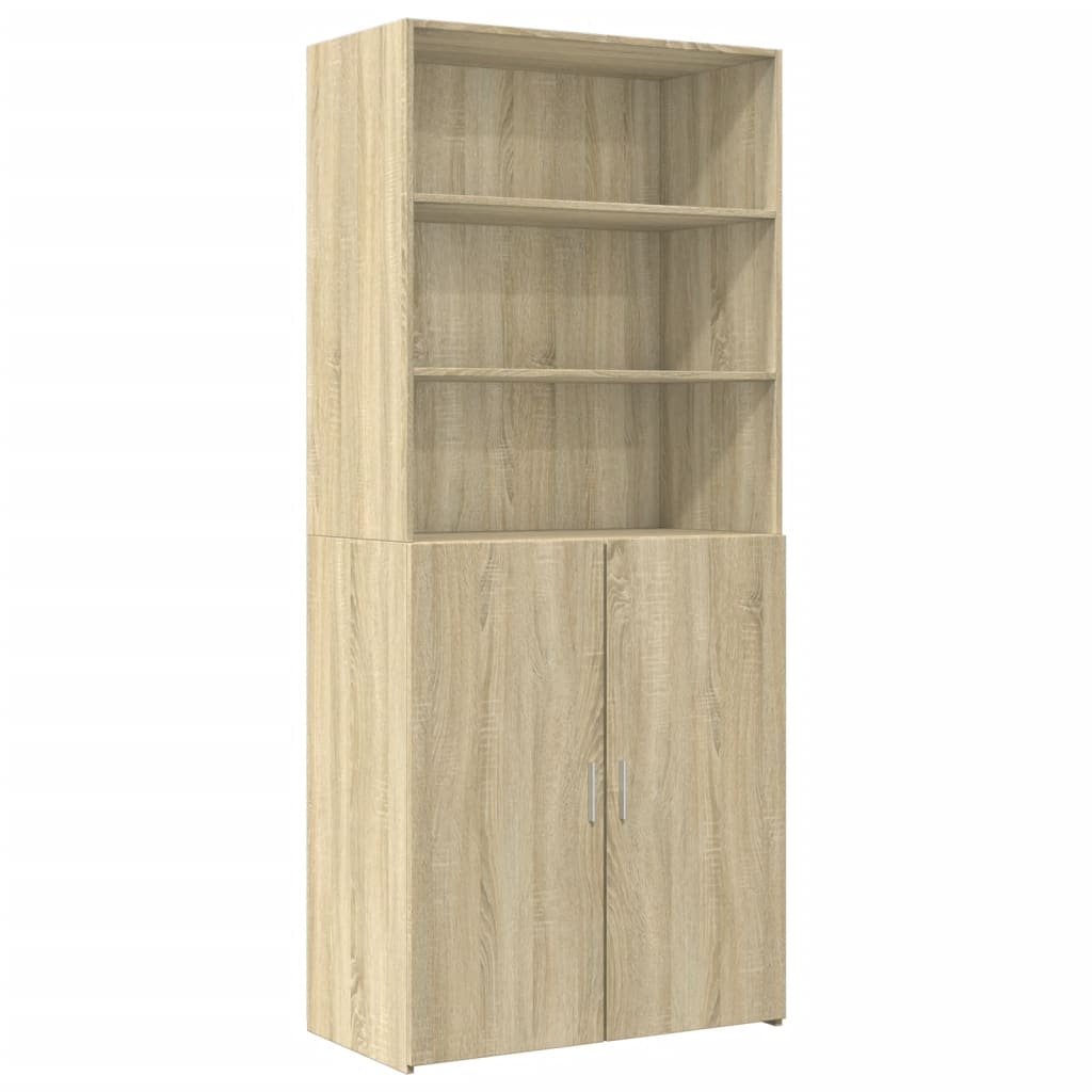 Opbergkast 80x42,5x225 cm bewerkt hout sonoma eikenkleurig - AllerleiShop