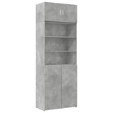 Opbergkast 80x42,5x225 cm bewerkt hout betongrijs - AllerleiShop