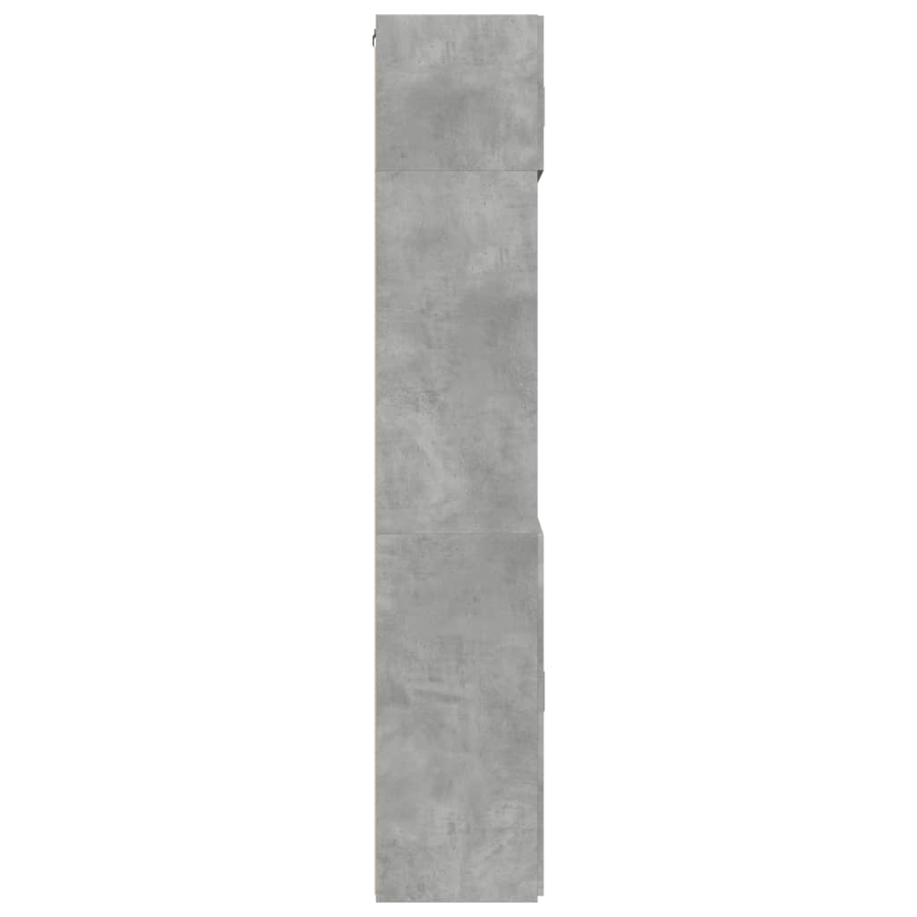 Opbergkast 80x42,5x225 cm bewerkt hout betongrijs - AllerleiShop