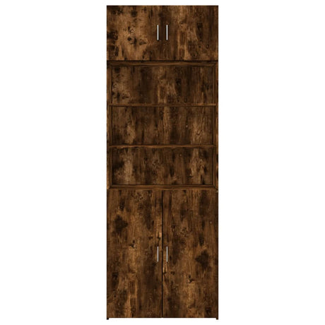 Opbergkast 80x42,5x225 cm bewerkt hout gerookt eikenkleur - AllerleiShop