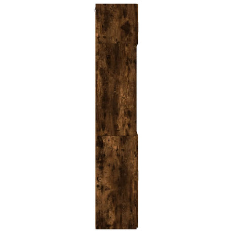 Opbergkast 80x42,5x225 cm bewerkt hout gerookt eikenkleur - AllerleiShop