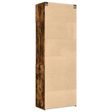 Opbergkast 80x42,5x225 cm bewerkt hout gerookt eikenkleur - AllerleiShop