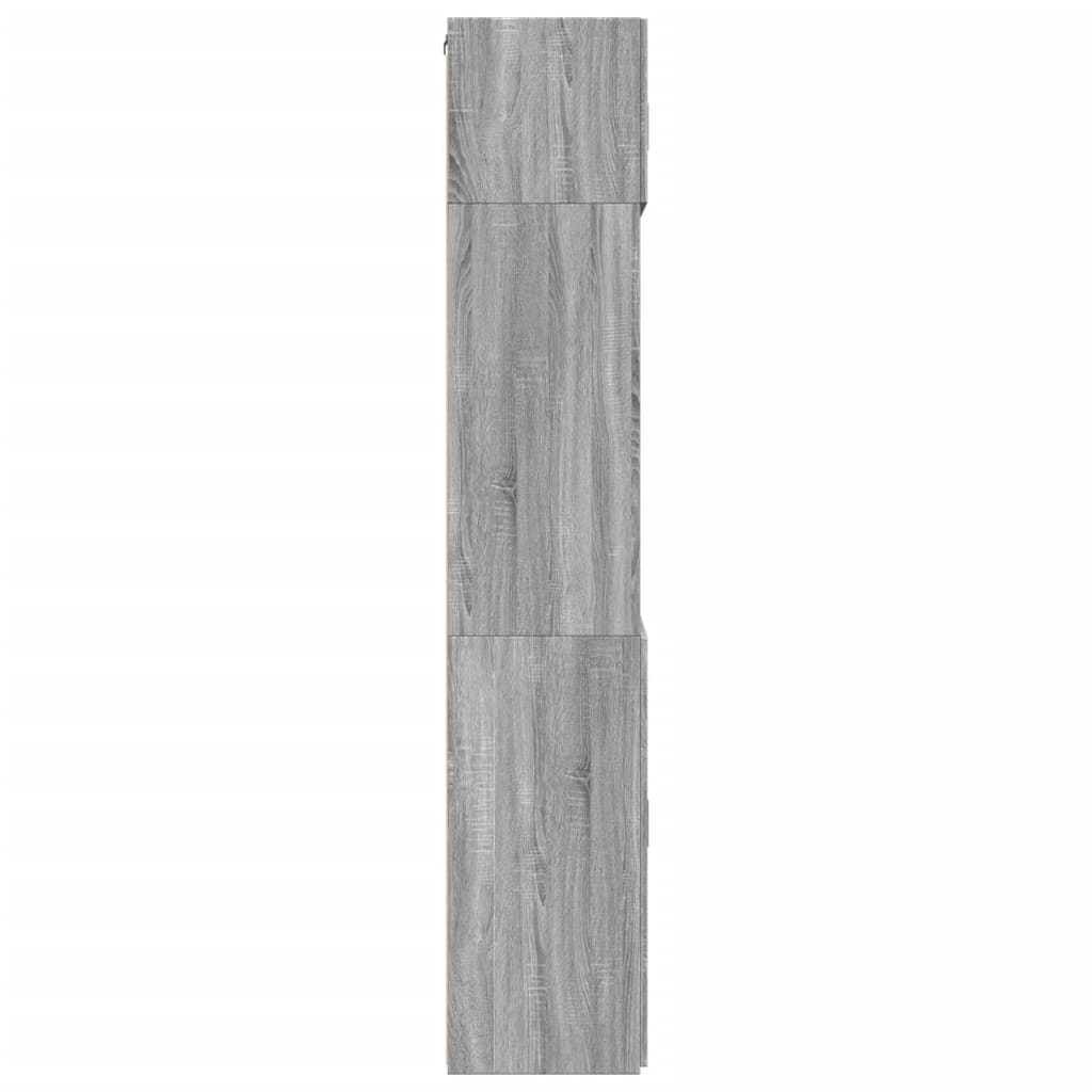 Opbergkast 80x42,5x225 cm bewerkt hout grijs sonoma eikenkleur - AllerleiShop