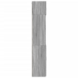 Opbergkast 80x42,5x225 cm bewerkt hout grijs sonoma eikenkleur - AllerleiShop