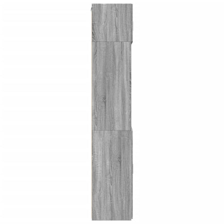 Opbergkast 80x42,5x225 cm bewerkt hout grijs sonoma eikenkleur - AllerleiShop