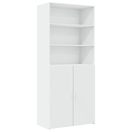 Hoge kast 80x42,5x249 cm bewerkt hout wit - AllerleiShop