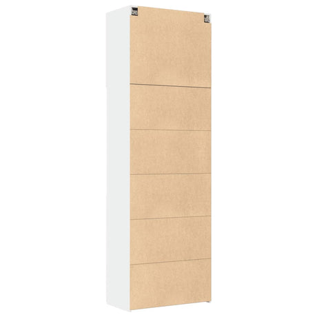 Hoge kast 80x42,5x249 cm bewerkt hout wit - AllerleiShop