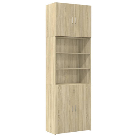 Hoge kast 80x42,5x249 cm bewerkt hout sonoma eikenkleurig - AllerleiShop