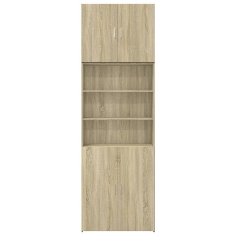 Hoge kast 80x42,5x249 cm bewerkt hout sonoma eikenkleurig - AllerleiShop