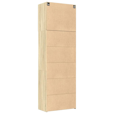 Hoge kast 80x42,5x249 cm bewerkt hout sonoma eikenkleurig - AllerleiShop