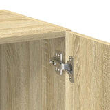 Hoge kast 80x42,5x249 cm bewerkt hout sonoma eikenkleurig - AllerleiShop